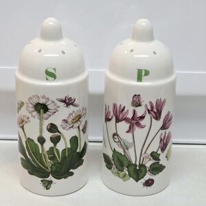 Vtg Botanic Garden PortMeirion England Salt & Pepper Shakers 4"